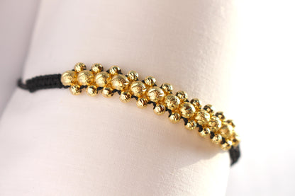 Pulsera tejida Italia doble 36 balines