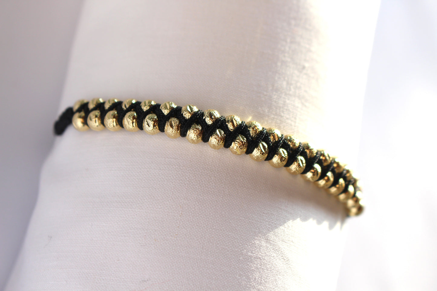 Pulsera Tejida Diamantada 16 balines
