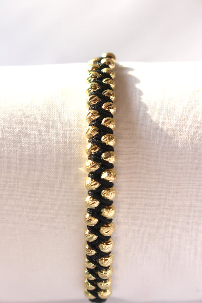 Pulsera Tejida Diamantada 16 balines