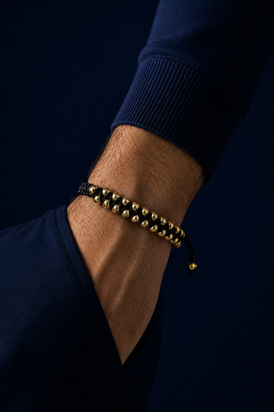 Pulsera Tejida Diamantada 16 balines