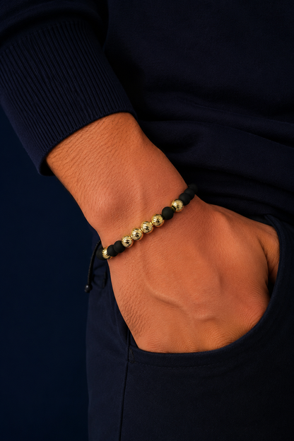 Pulsera Tejida Diamantada 9 balines